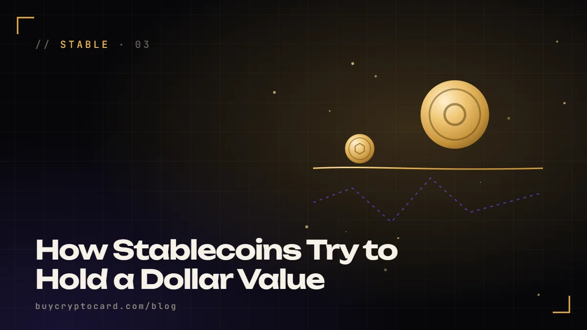A gold coin held level between two magnets on a dark grid
